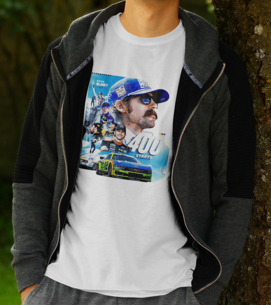 Ryan Blaney 400 Starts Team Penske NASCAR Racing Achievement 2026 T-Shirt