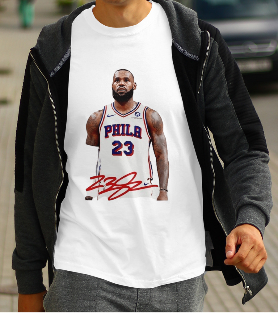 Philadelphia 23 LeBron James NBA Jersey Philly Arrival T-Shirt