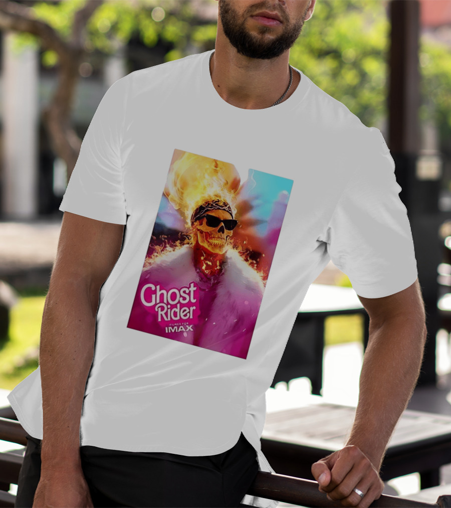 Ghost Rider Filmed For IMAX Flaming Skull T-Shirt