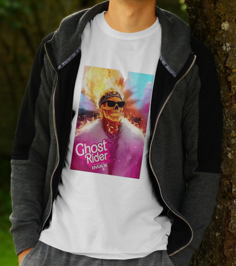 Ghost Rider Filmed For IMAX Flaming Skull T-Shirt