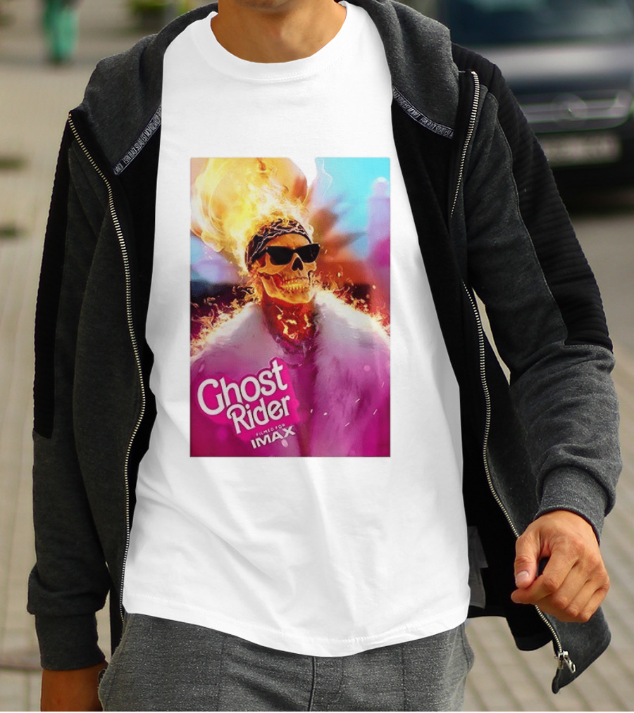 Ghost Rider Filmed For IMAX Flaming Skull T-Shirt