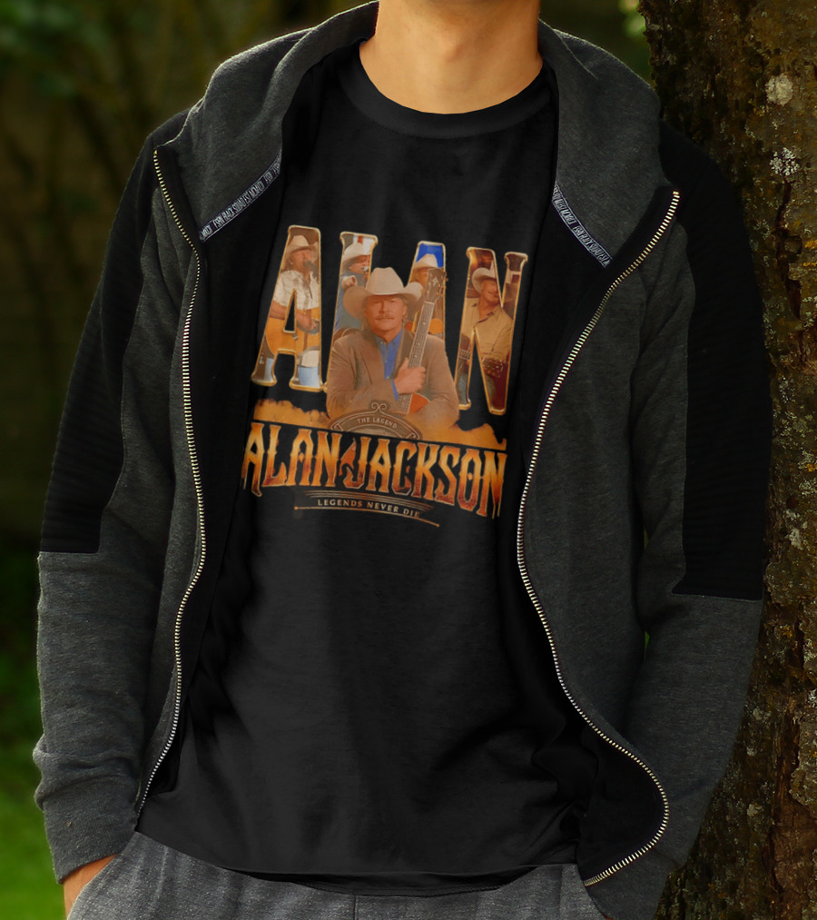 Alan Jackson The Legend Legends Never Die Country Music T-Shirt