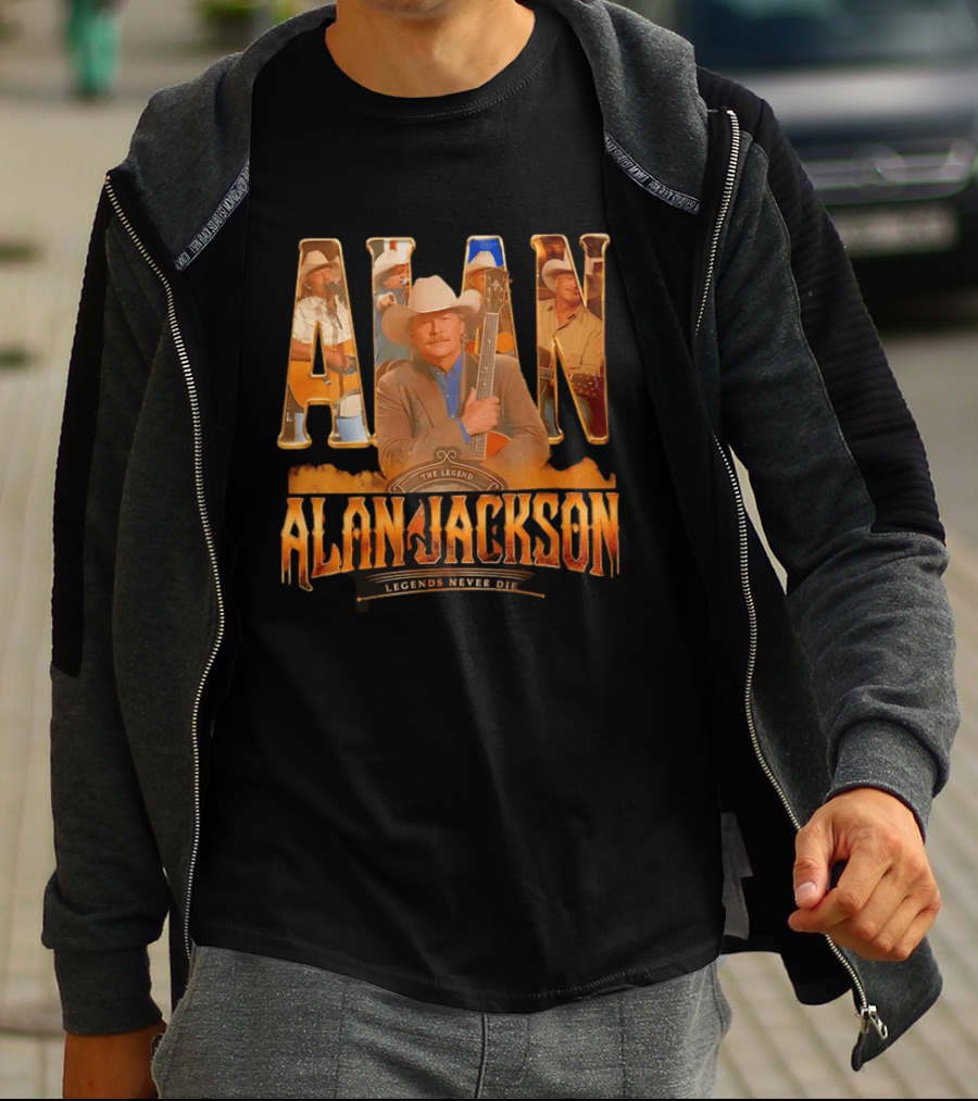 Alan Jackson The Legend Legends Never Die Country Music T-Shirt