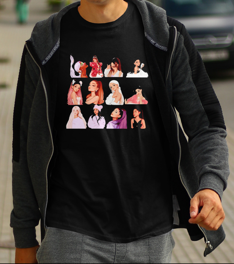 Ariana Grande New Collection Animated Style Portraits T-Shirt