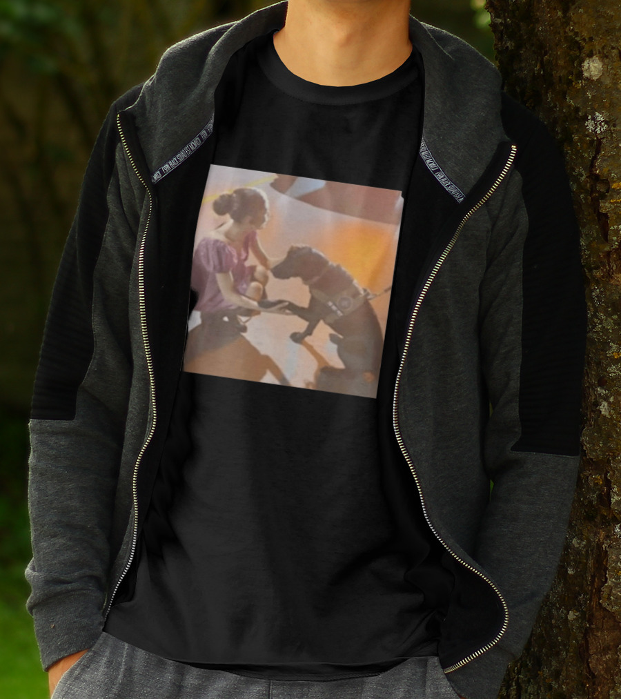 Ariana Grande Slipping Down With Dog T-Shirt