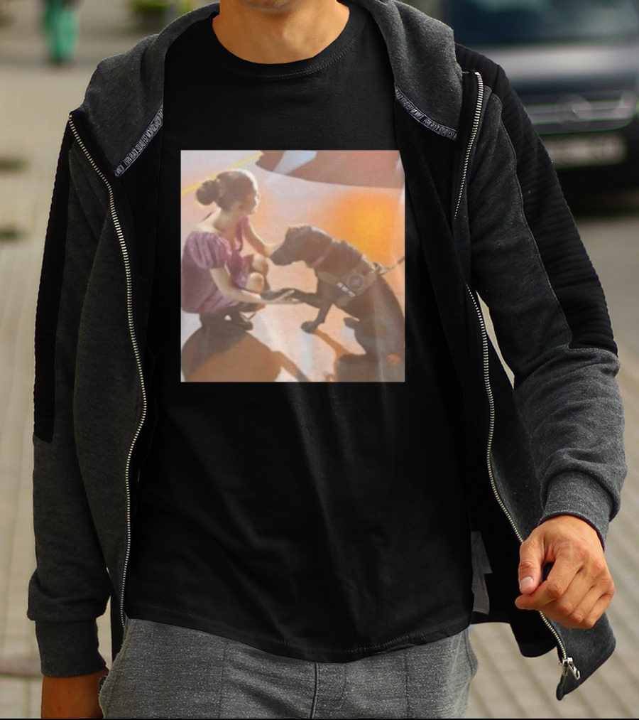 Ariana Grande Slipping Down With Dog T-Shirt