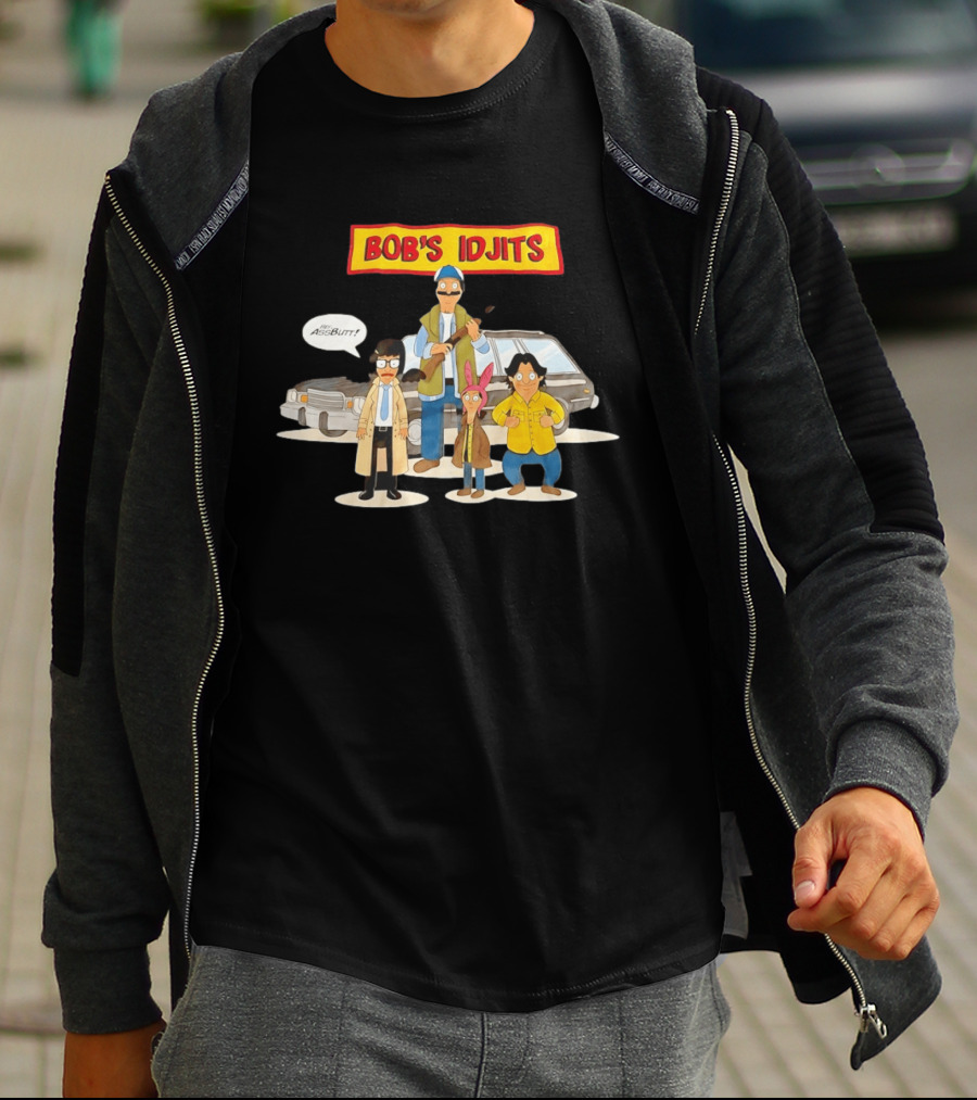 Bob's Idjits Hey Assbutt Cartoon Mashup T-Shirt