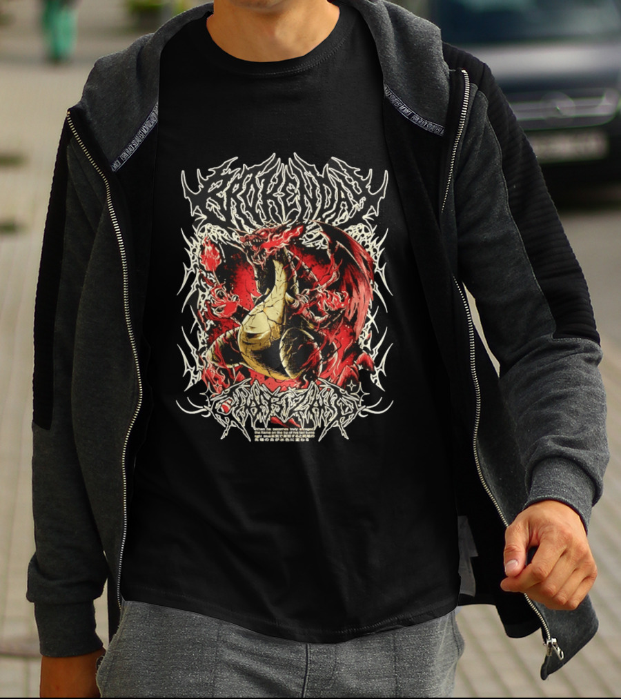 BrokenDay Charizard Black Flame Pokémon Bootleg T-Shirt