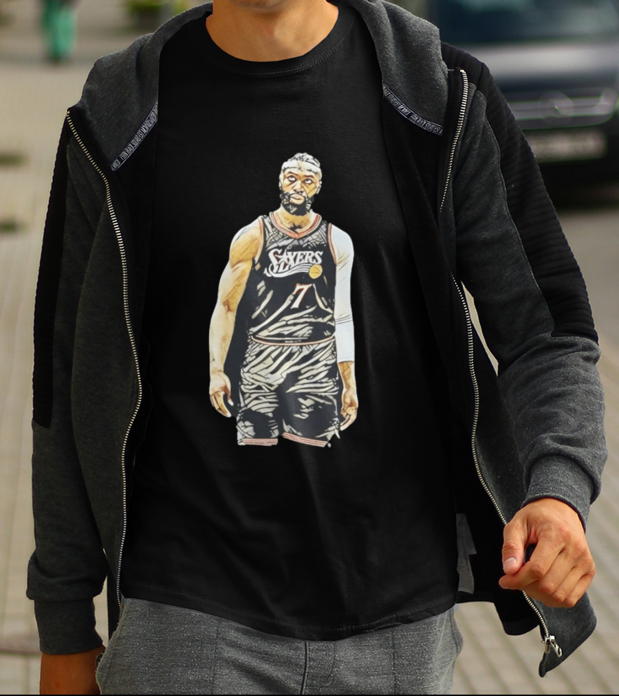 Jaylen Brown Sixers 7 Basketball Player Sketch T-Shirt