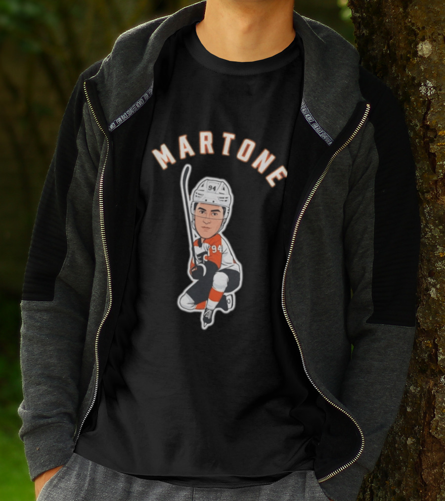 Martone 94 Hockey Player Cartoon T-Shirt