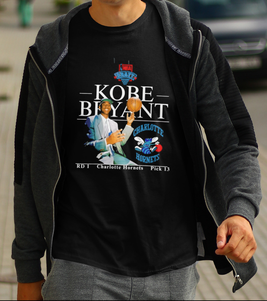 Kobe Bryant Charlotte Hornets RD 1 Pick 13 T-Shirt
