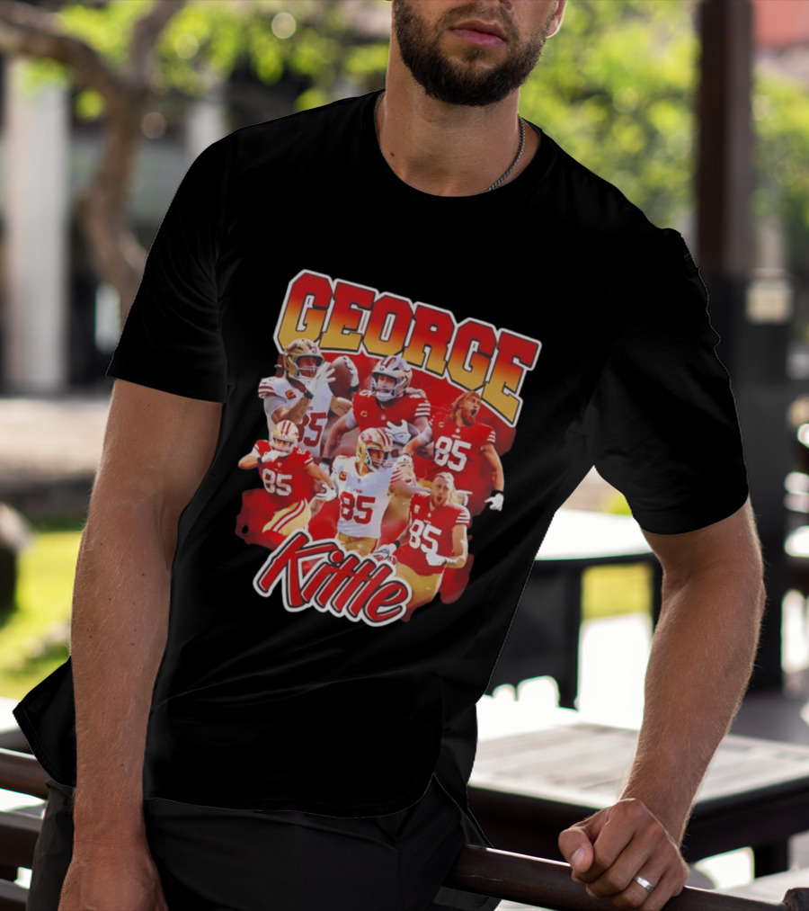 George Kittle 90s Bootleg Vintage Style Football Fan Collection T-Shirt