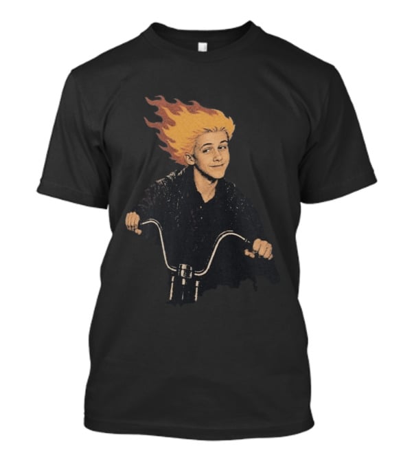 Ghost Rider Comic Style Motorcycle Flame Rider T-Shirt