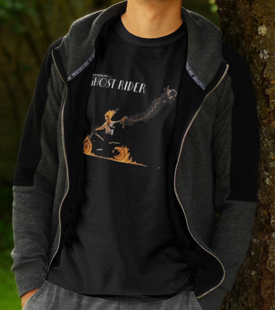Ryan Gosling Ghost Rider Fiery Chain Journey T-Shirt