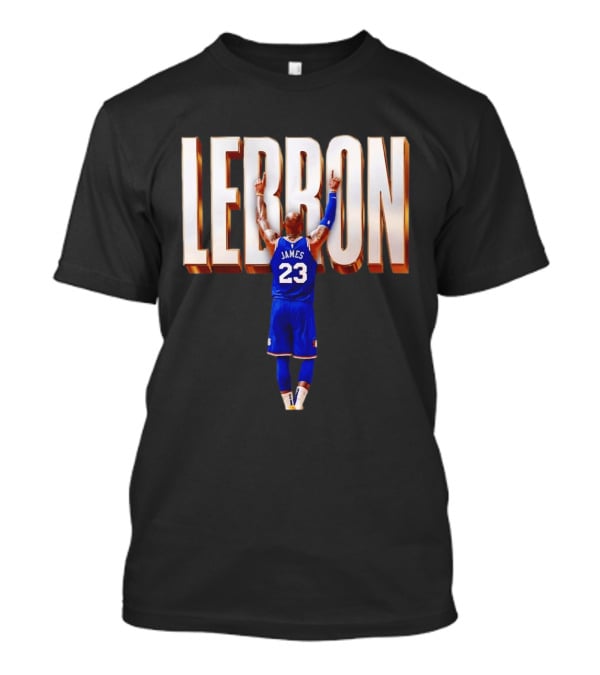 LeBron James 23 Philadelphia 76ers Gold Letter Jersey T-Shirt