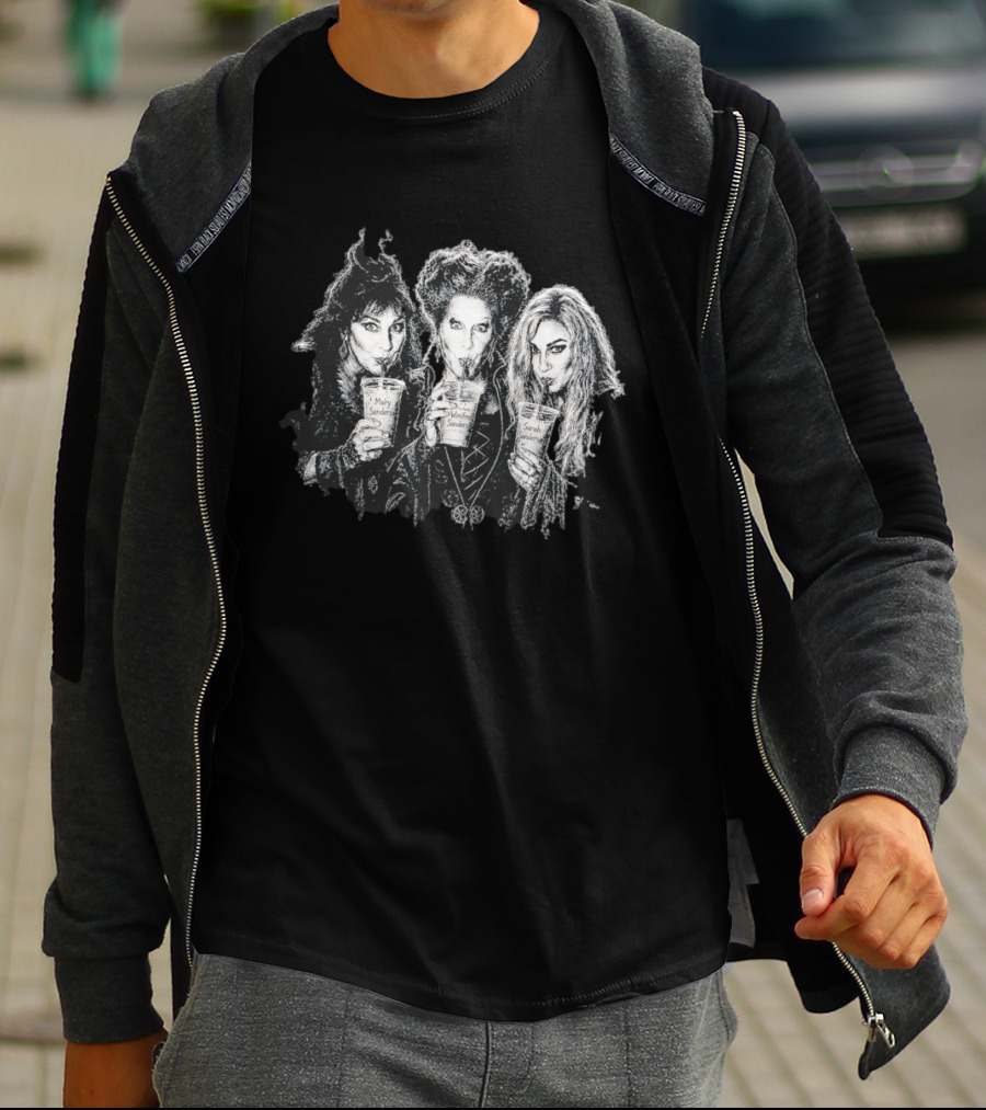 Hocus Pocus Sanderson Sisters Mary Winifred Sarah Iced Coffee Disney Halloween 2026 T-Shirt