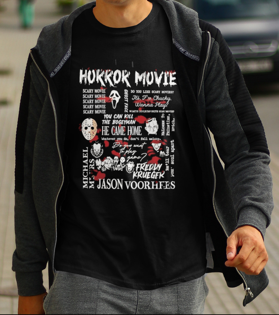 Horror Movie Scary Movie Ghost Face Michael Myers Jason Voorhees Freddy Krueger Serial Killer T-Shirt