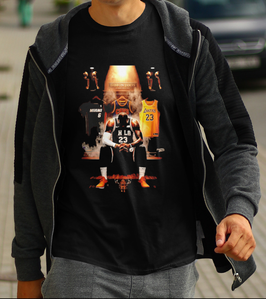 LeBron James Miami Cavaliers Lakers Number 23 MVP Champion Career Highlights T-Shirt