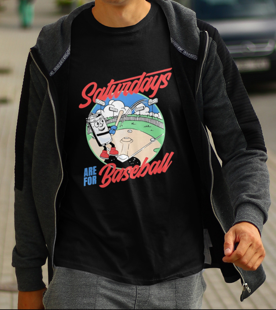Saturdays Are For Baseball Beer Batter Classic Game Field Fun T-Shirt