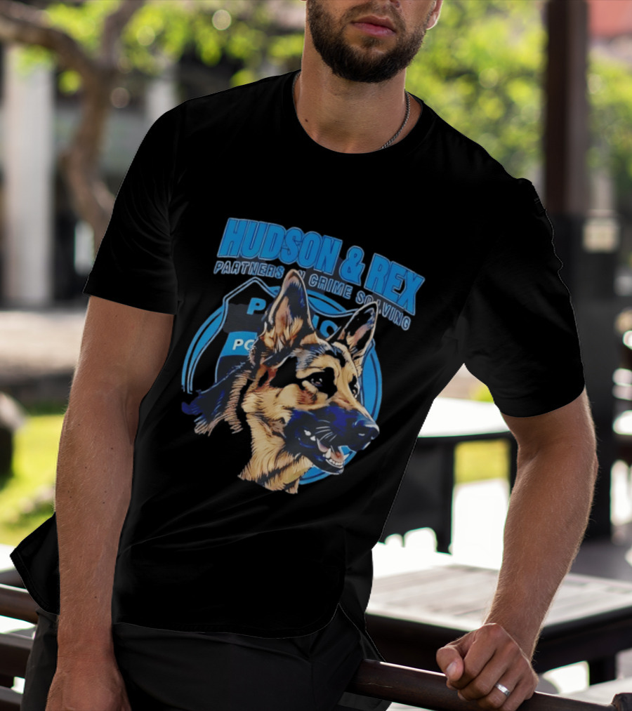 Hudson & Rex German Shepherd Partners In Crime Solving Police T-Shirt