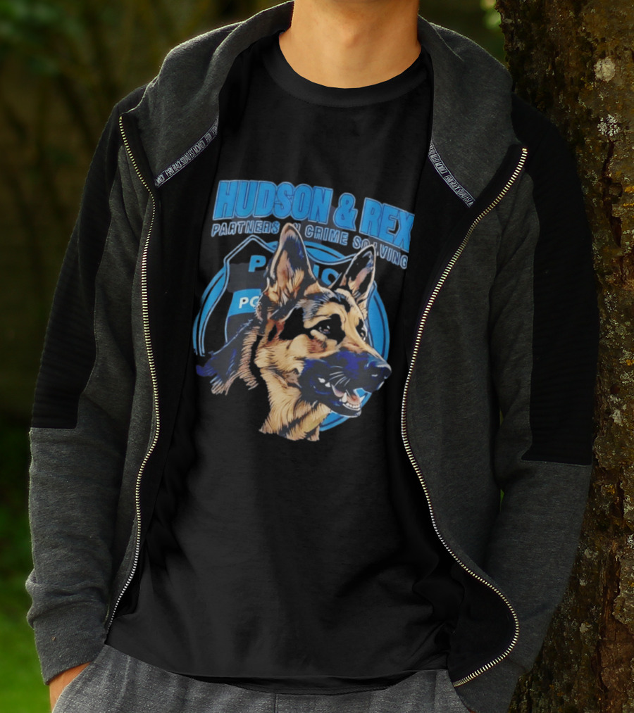 Hudson & Rex German Shepherd Partners In Crime Solving Police T-Shirt
