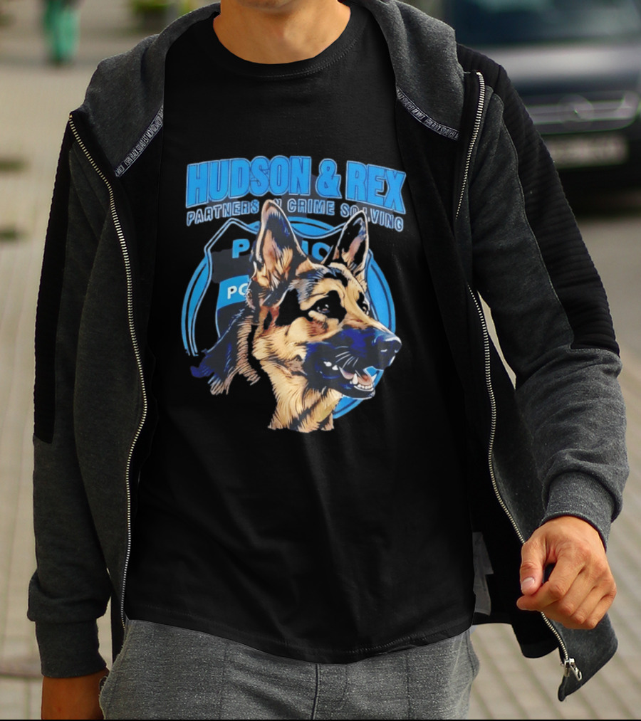 Hudson & Rex German Shepherd Partners In Crime Solving Police T-Shirt