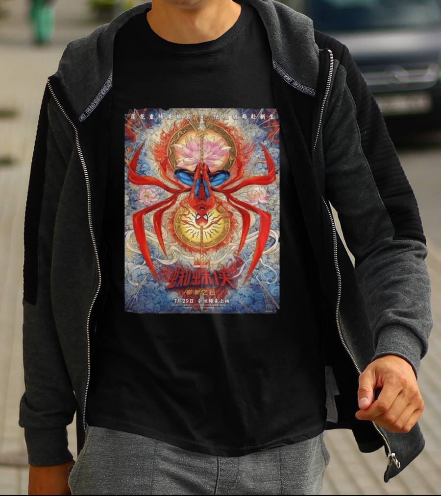 Marvel Spider Man Brand New Day China Exclusive July 29 Lotus And Web T-Shirt