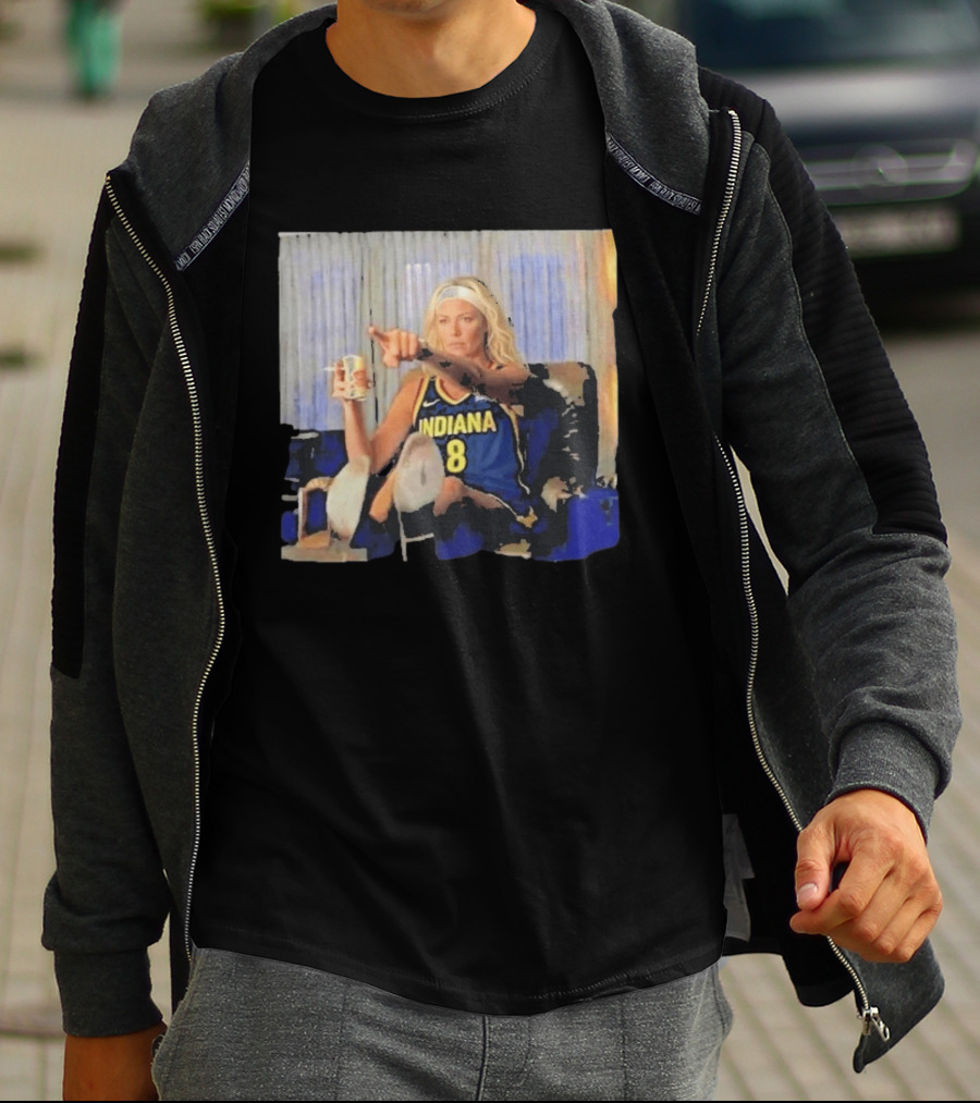 Sophie Cunningham Indiana Number 8 Rick Dalton Leonardo DiCaprio Pointing Scene T-Shirt
