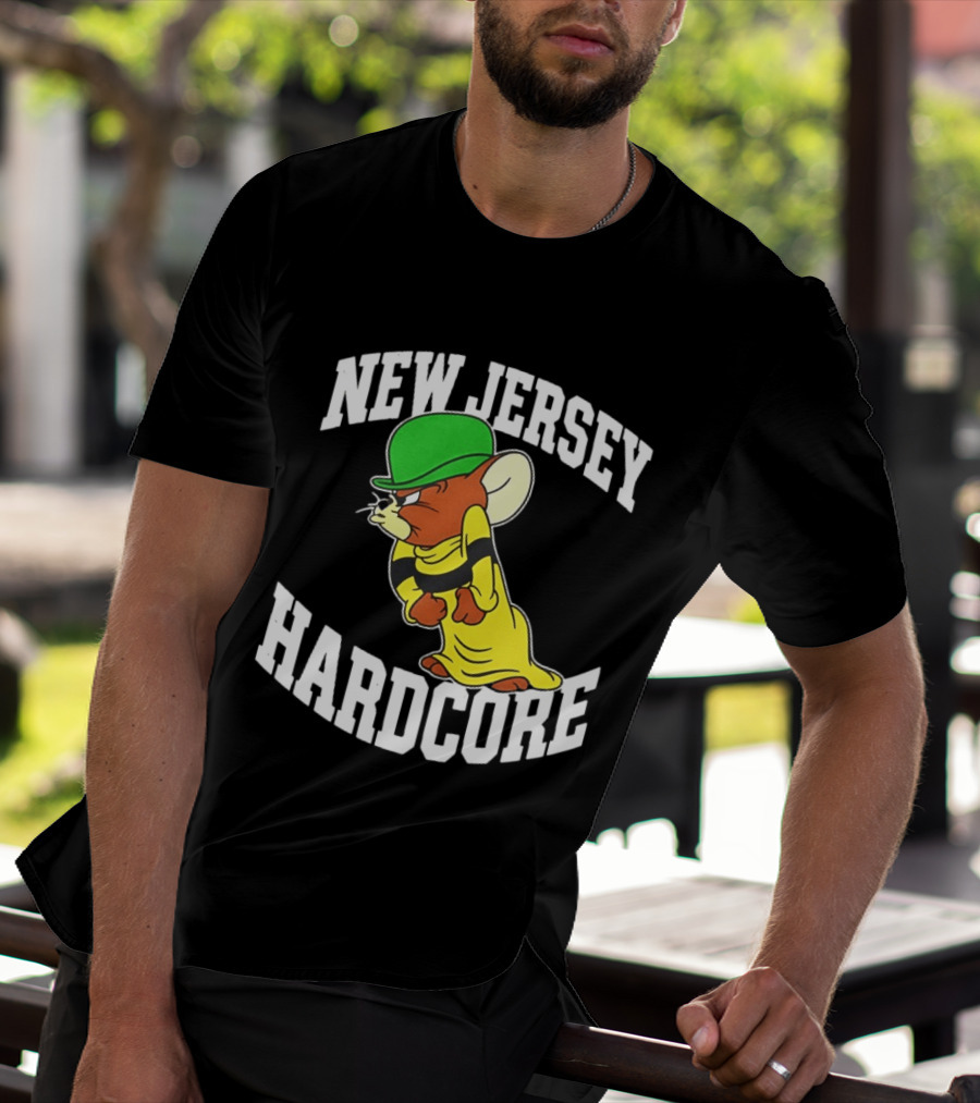 New Jersey Hardcore Jerry Mouse Green Cap T-Shirt