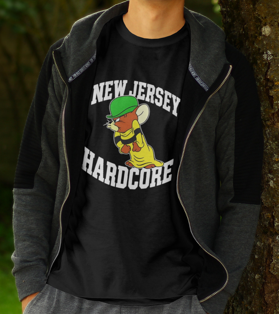 New Jersey Hardcore Jerry Mouse Green Cap T-Shirt