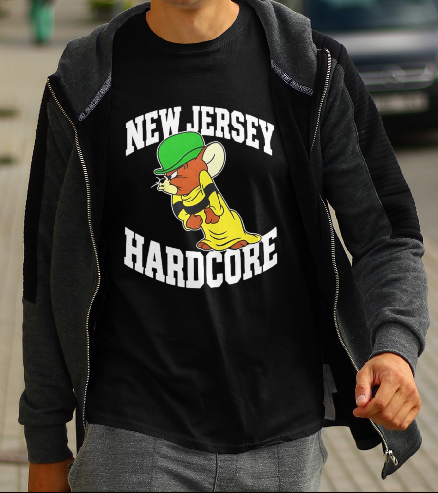 New Jersey Hardcore Jerry Mouse Green Cap T-Shirt