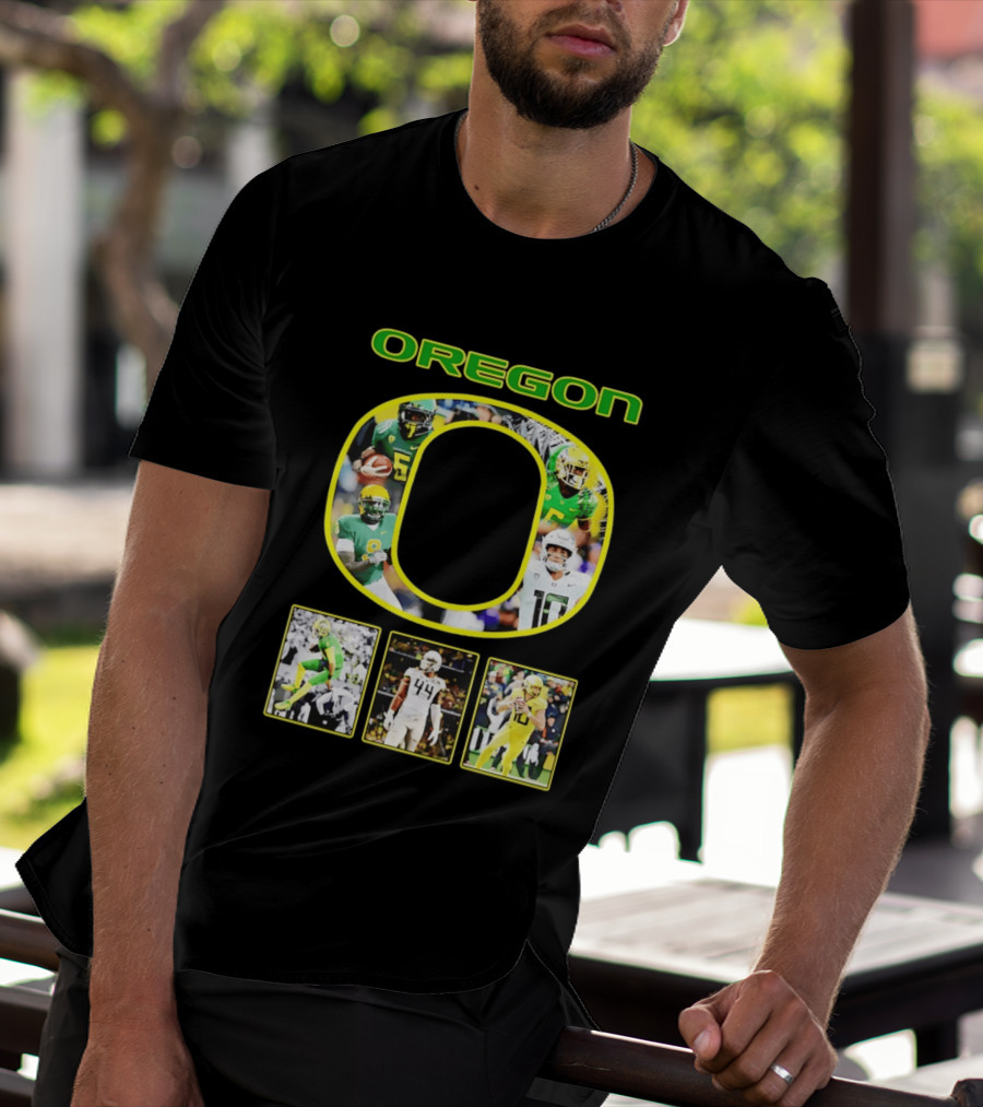 Oregon Ducks Football Players Collage NCAA Team Spirit T-Shirt