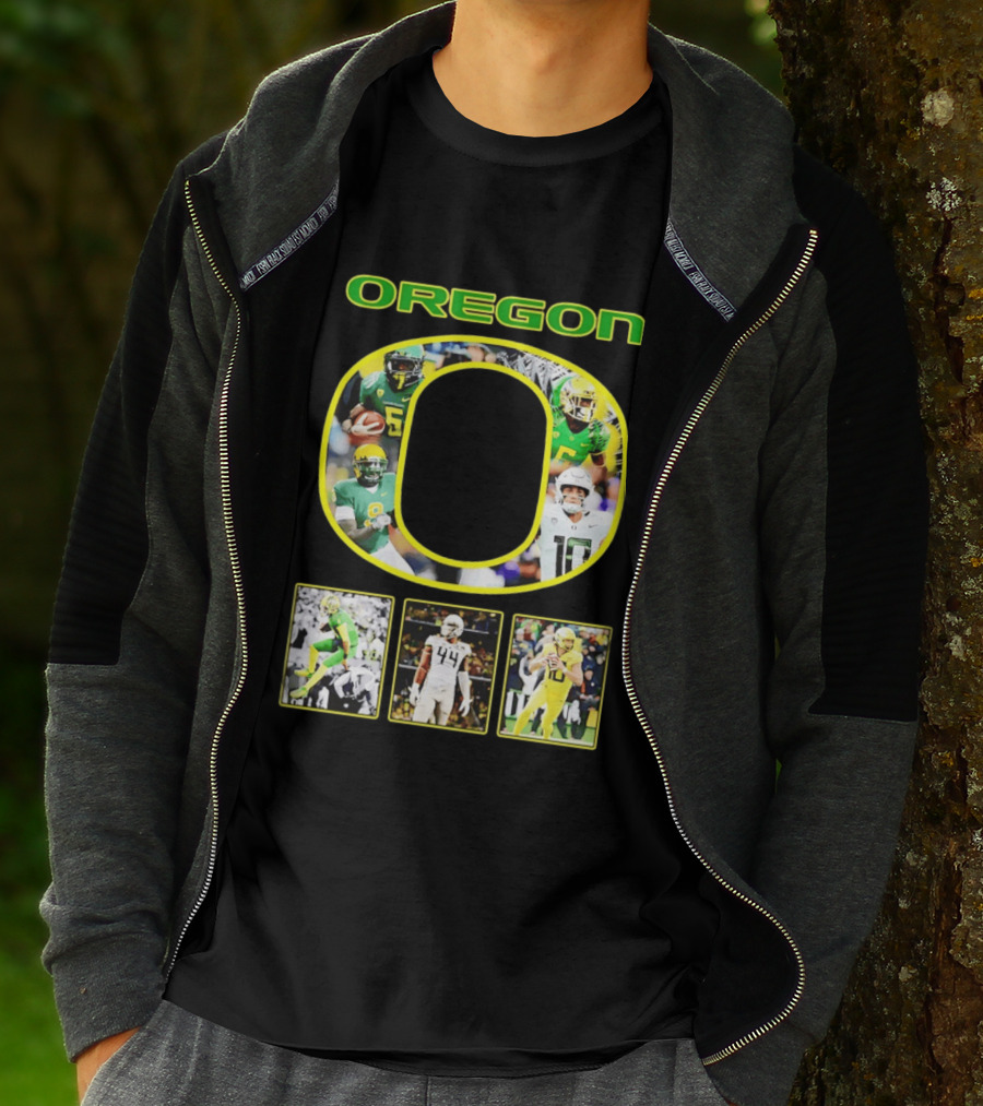 Oregon Ducks Football Players Collage NCAA Team Spirit T-Shirt