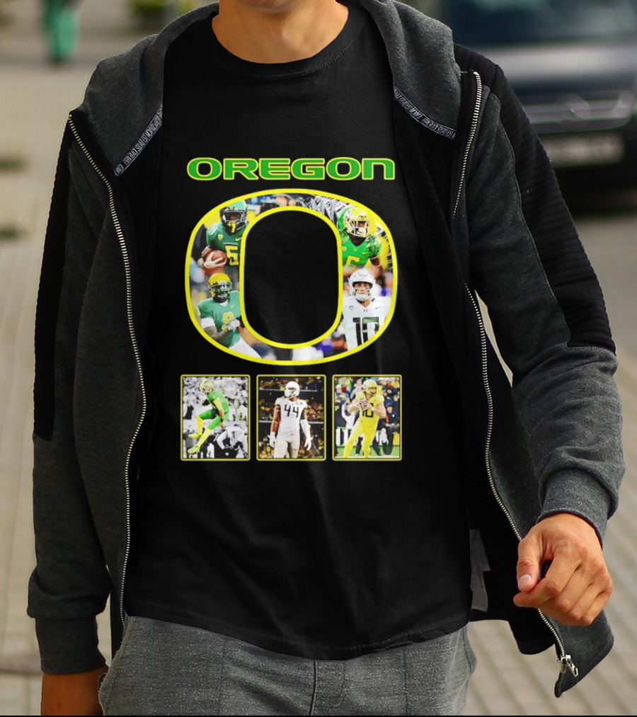 Oregon Ducks Football Players Collage NCAA Team Spirit T-Shirt