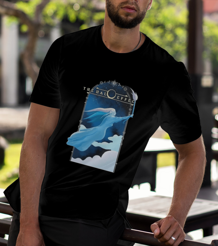 The Halo Effect Blue Lady Ethereal Night Sky Celestial T-Shirt