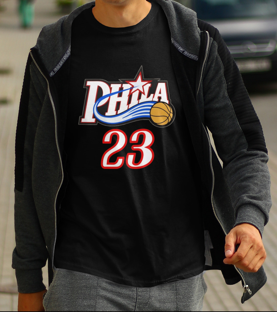 Phila Basketball LeBron James 23 Philadelphia 76ers Jersey T-Shirt