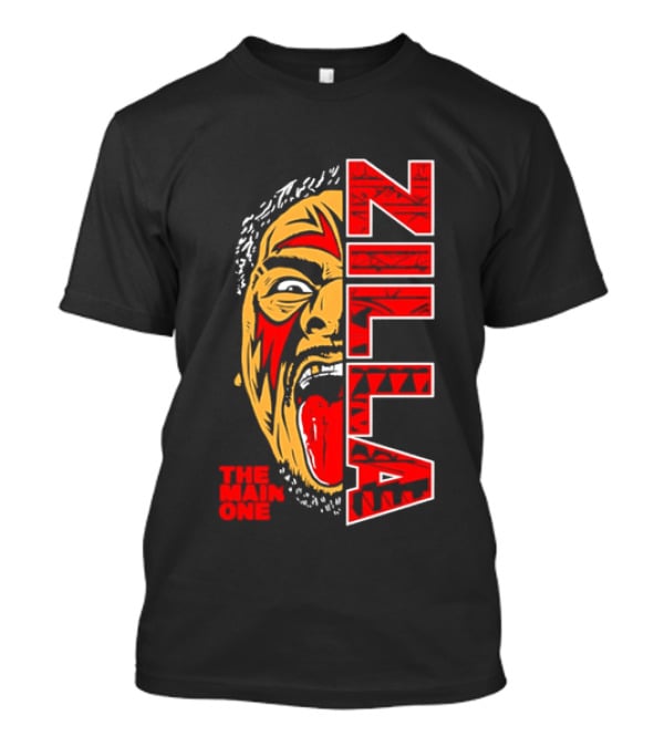 The Main One Zilla Tribal Wrestling Face T-Shirt