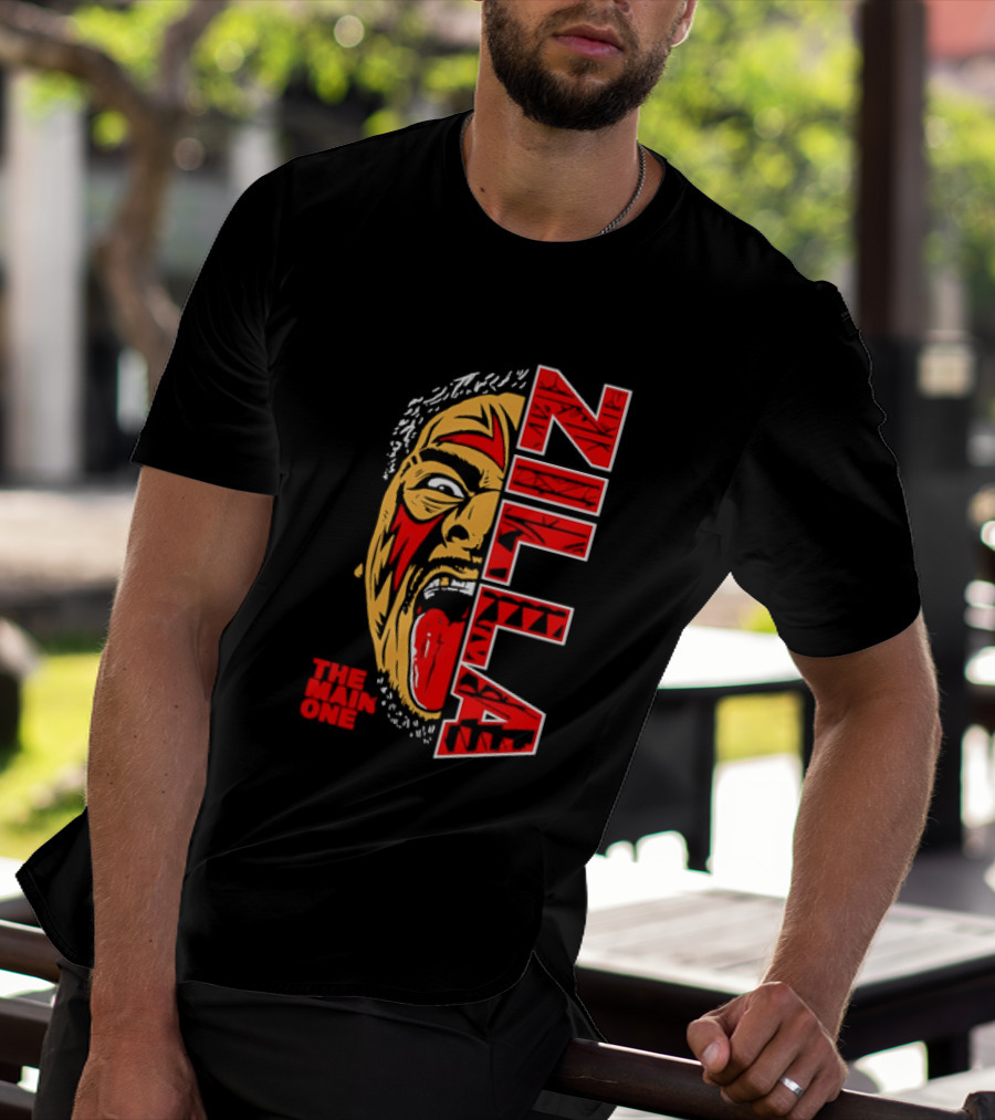 The Main One Zilla Tribal Wrestling Face T-Shirt
