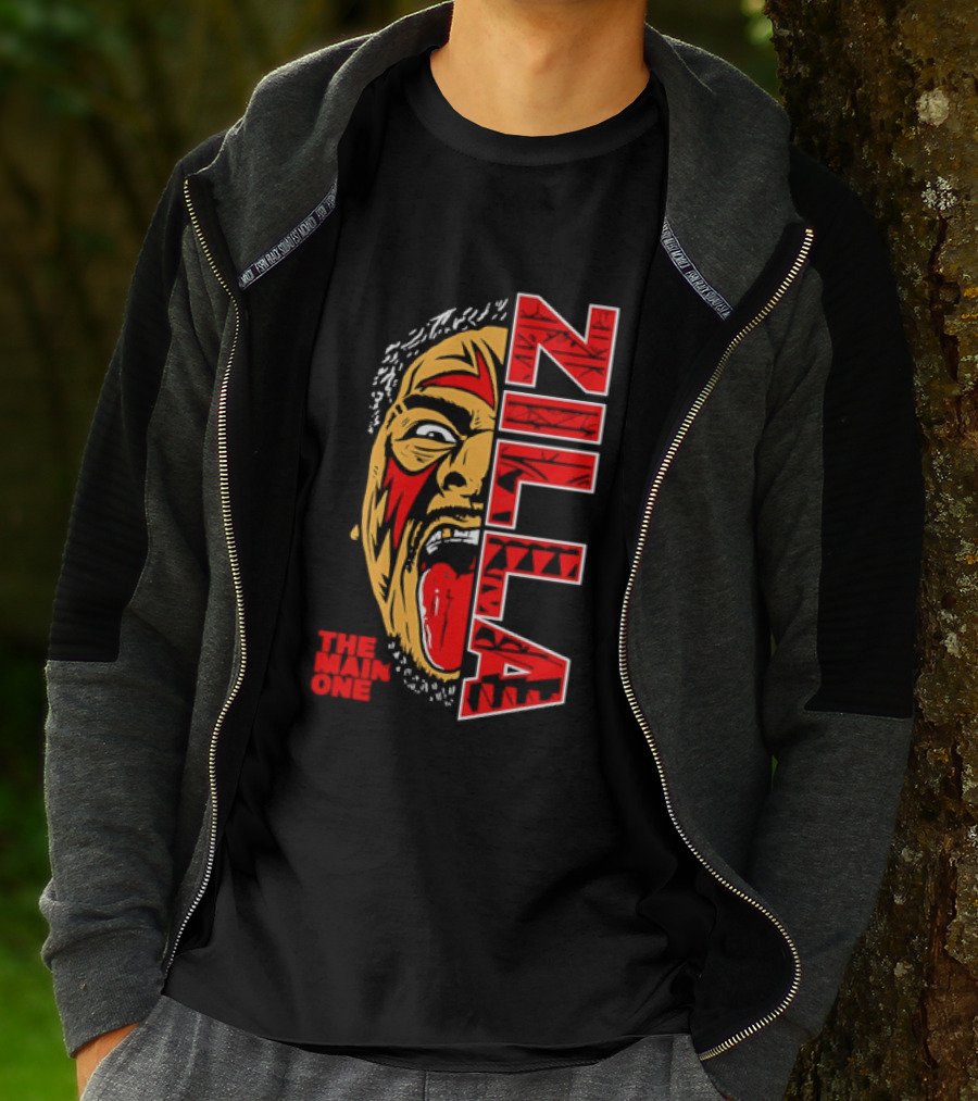 The Main One Zilla Tribal Wrestling Face T-Shirt