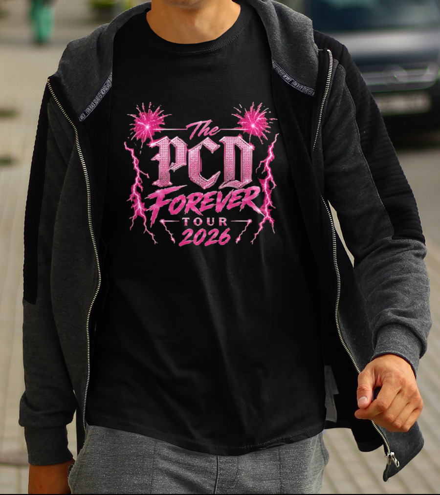 The PCD Forever Tour 2026 Pink Fireworks And Lightning T-Shirt