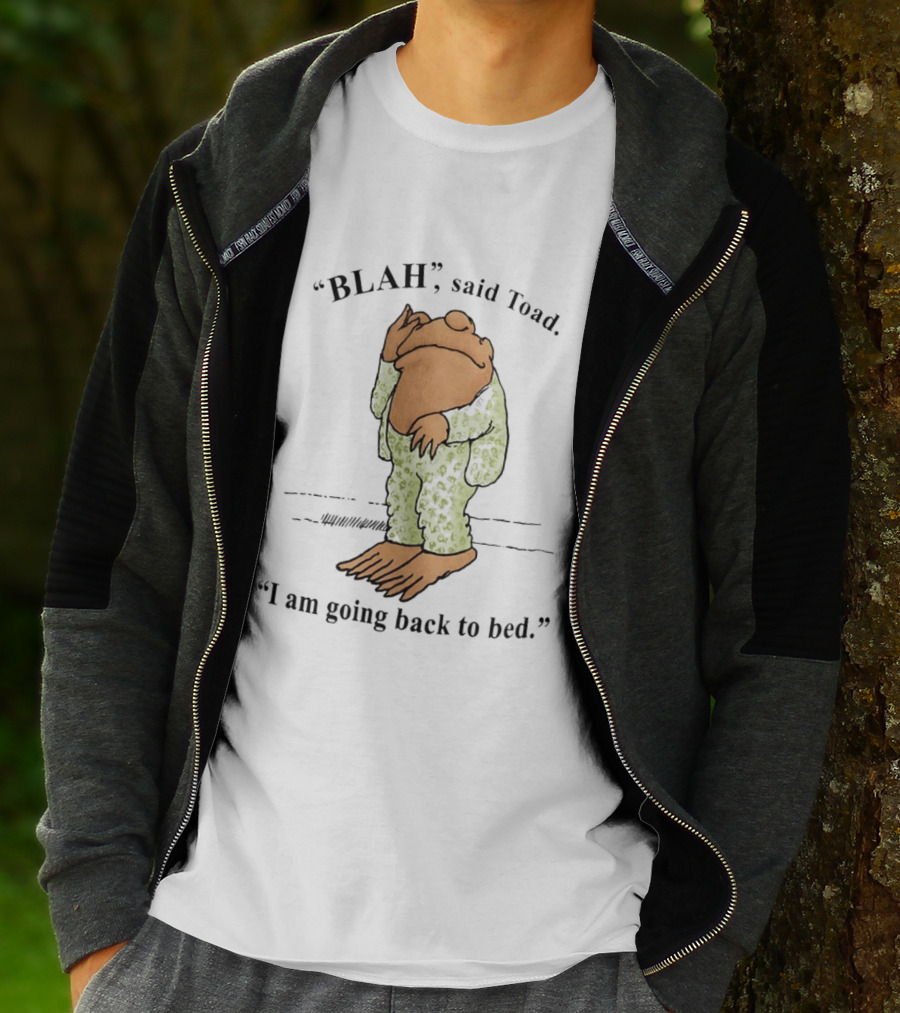 Blah Said Toad I Am Going Back To Bed Pajamas T-Shirt
