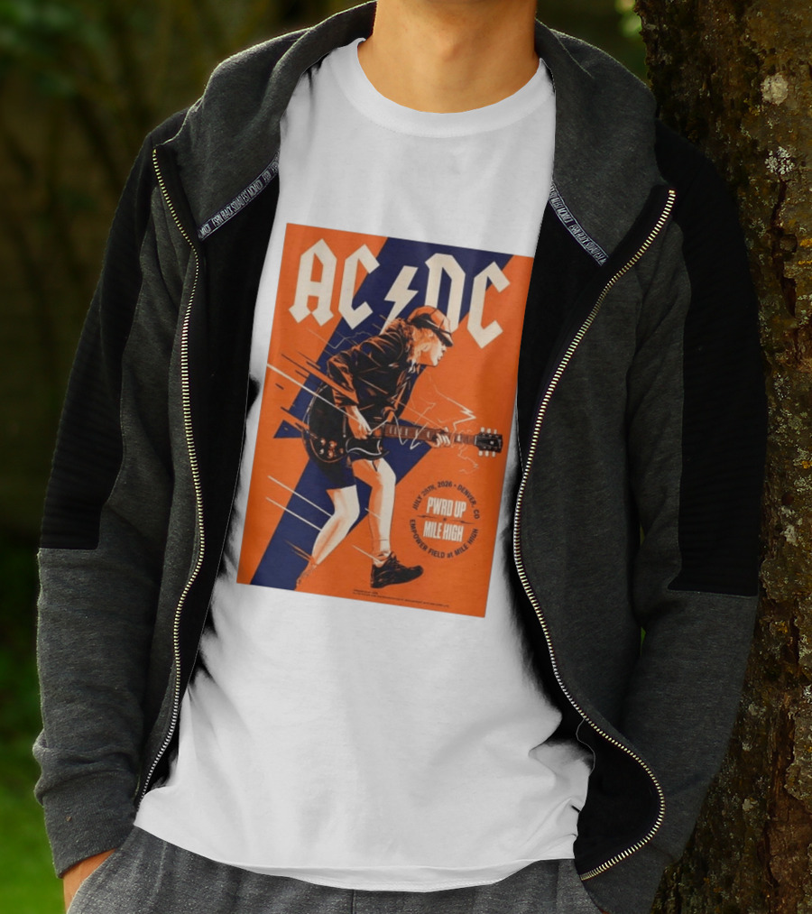 ACDC PWR UP Mile High Denver July 28 2026 Empower Field Event T-Shirt