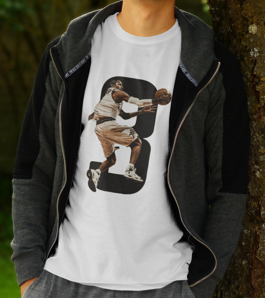 Allen Iverson Number 3 Basketball Legend Iconic Dunk T-Shirt