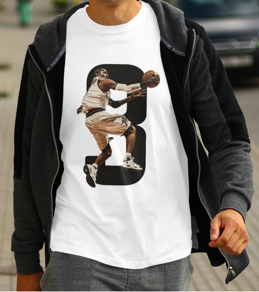 Allen Iverson Number 3 Basketball Legend Iconic Dunk T-Shirt