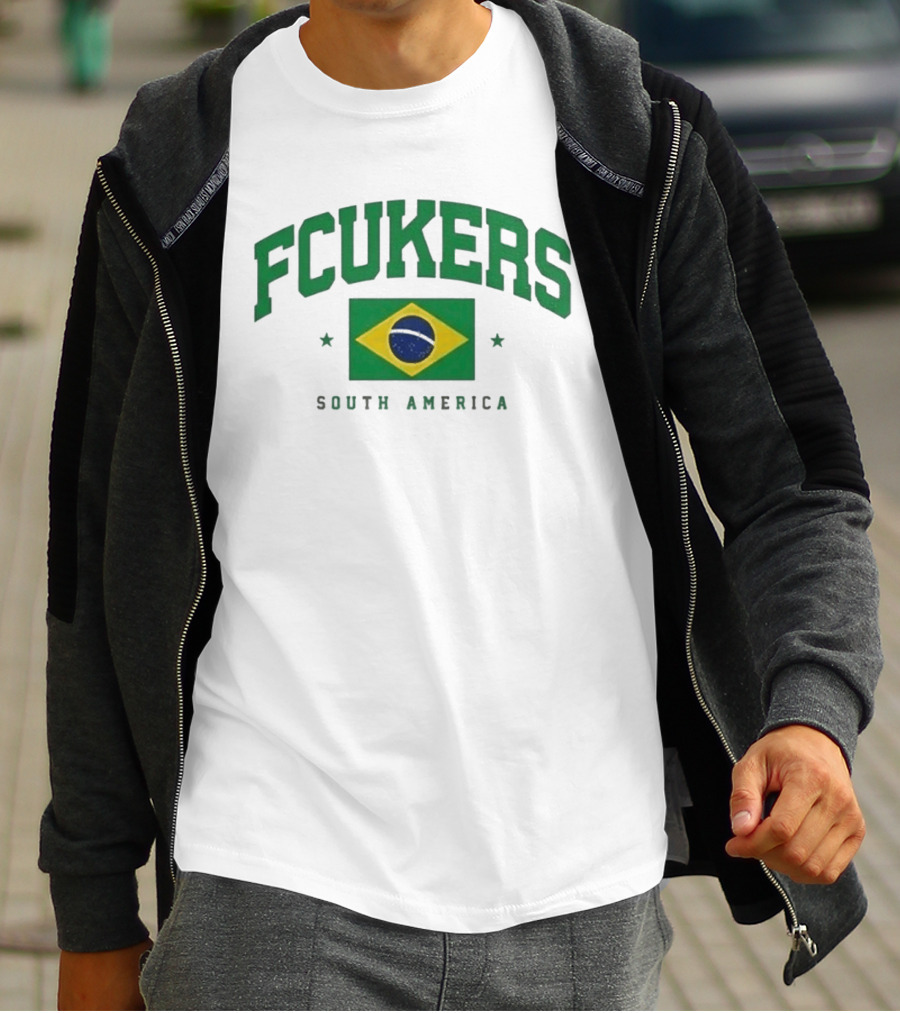 FCUKERS Brasil South America Brazil Flag T-Shirt