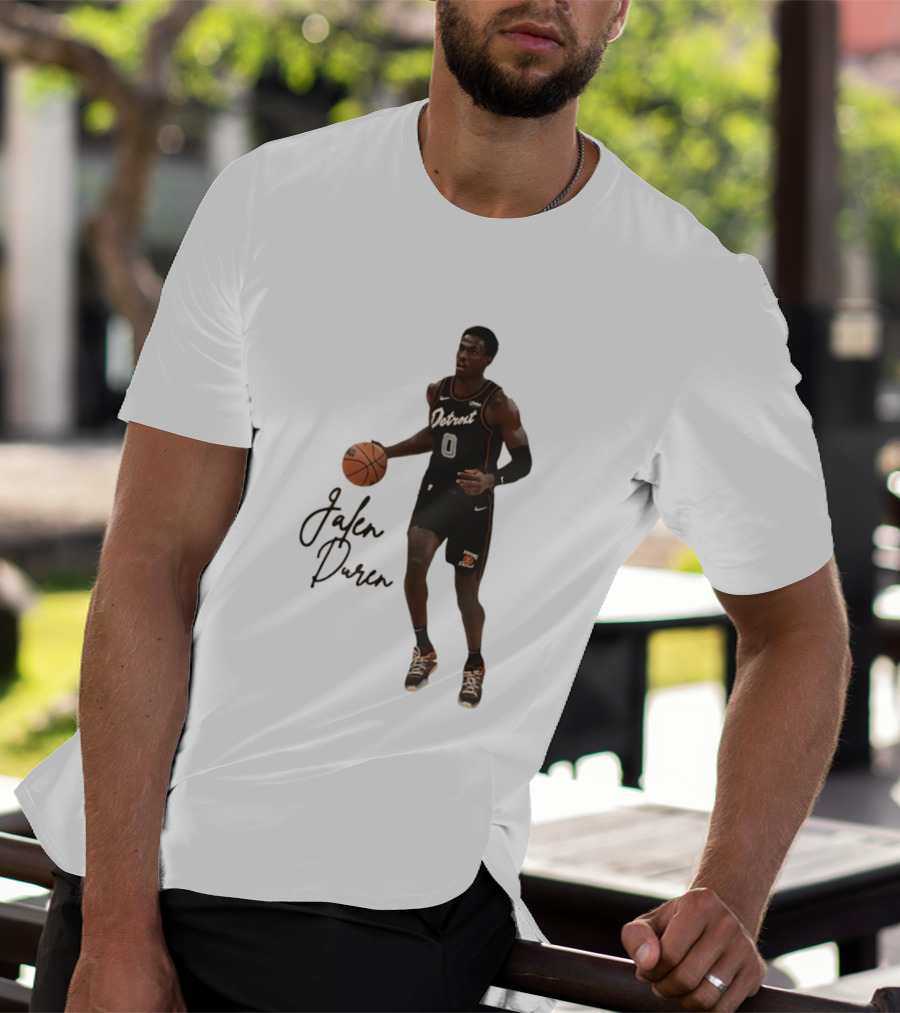 Jalen Duren Detroit Pistons Basketball Player Number 0 T-Shirt