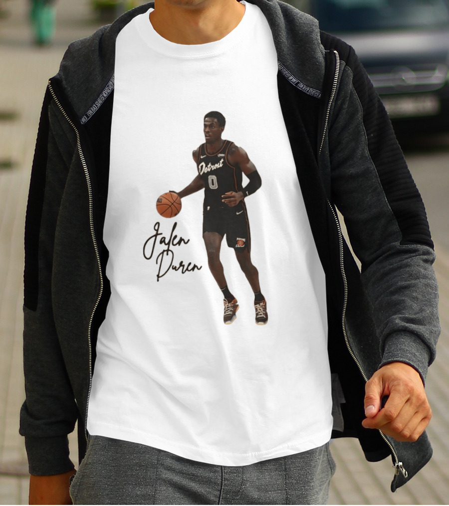 Jalen Duren Detroit Pistons Basketball Player Number 0 T-Shirt