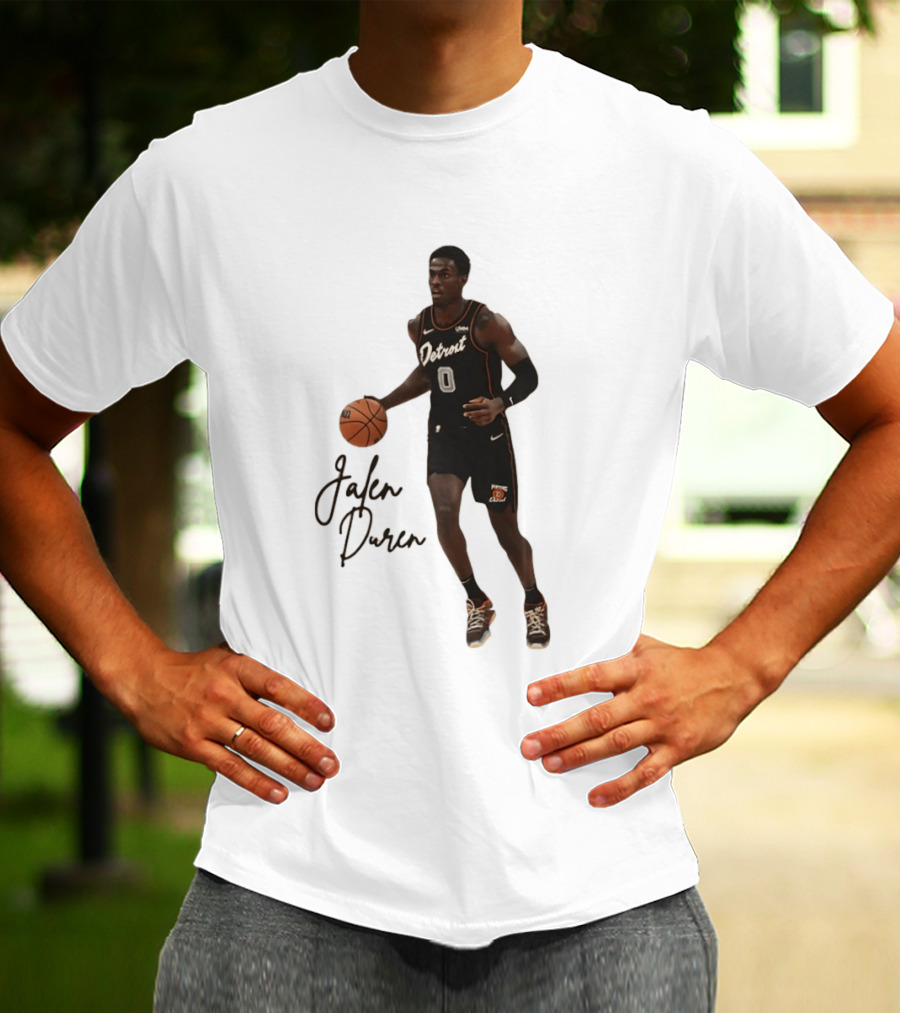 Jalen Duren Detroit Pistons Basketball Player Number 0 T-Shirt
