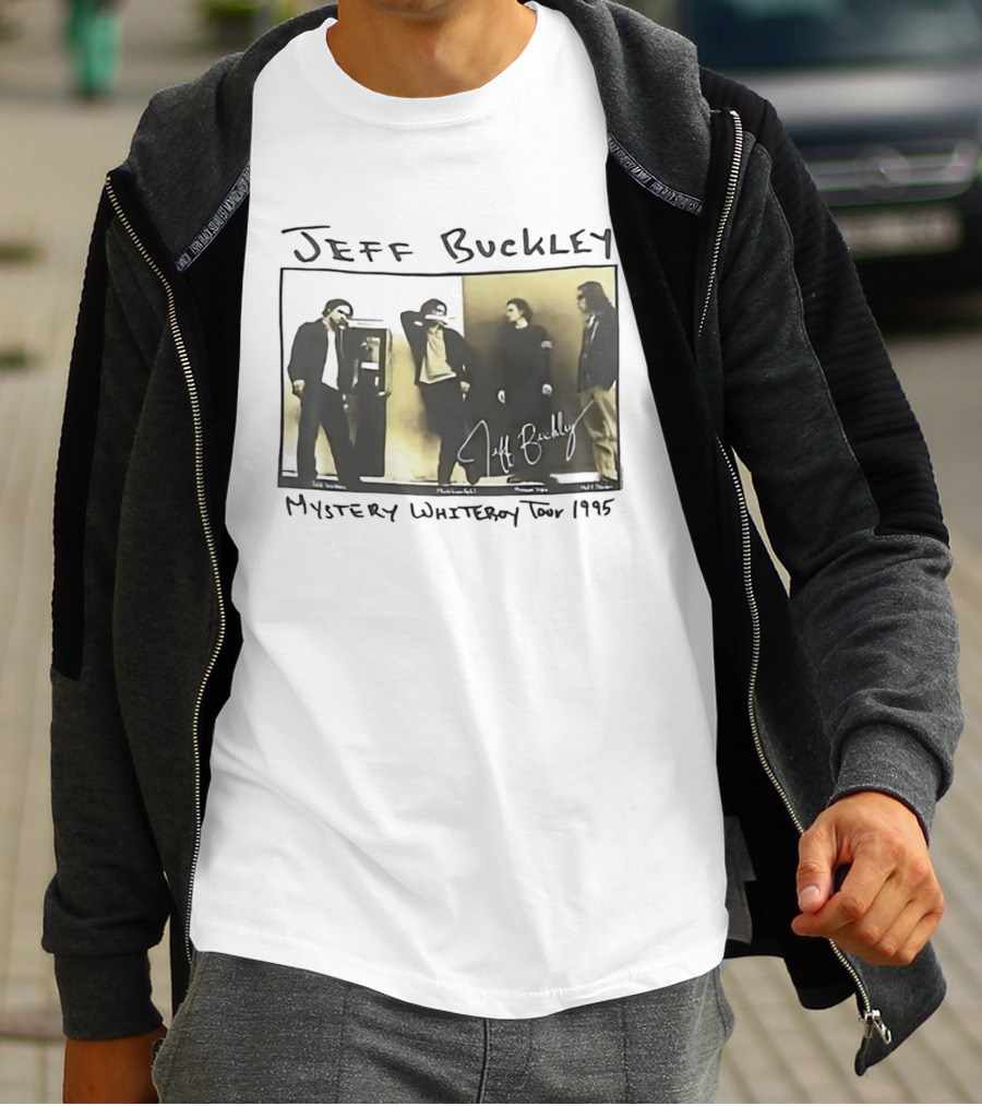 Jeff Buckley Mystery Whiteroy Tour 1995 Signature Image T-Shirt