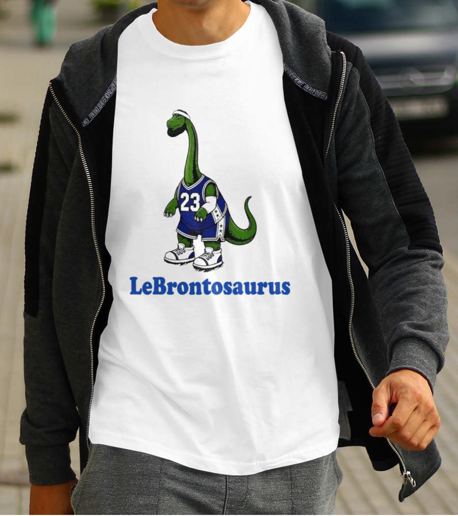 LeBrontosaurus 23 Dinosaur Basketball Player T-Shirt